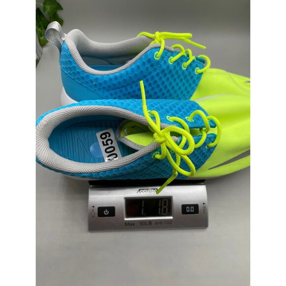 Nike Men's Roshe Run One FB Current Blue Lime 10 - Picture 7 of 8